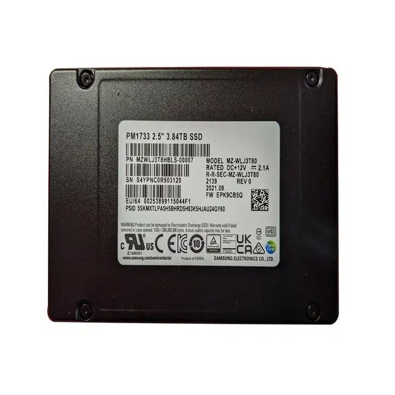 MZWLJ3T8HBLS - Samsung PM1733 3.84TB PCIe NVMe U.2 2.5" SSD