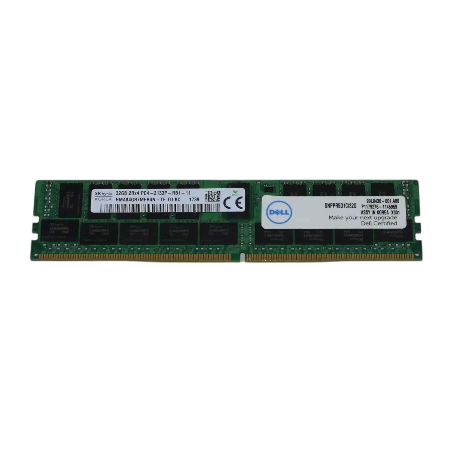 SNPPR5D1C/32G - Dell 32GB (1x32GB) 2RX4 PC4-2133P DDR4 Server Memory