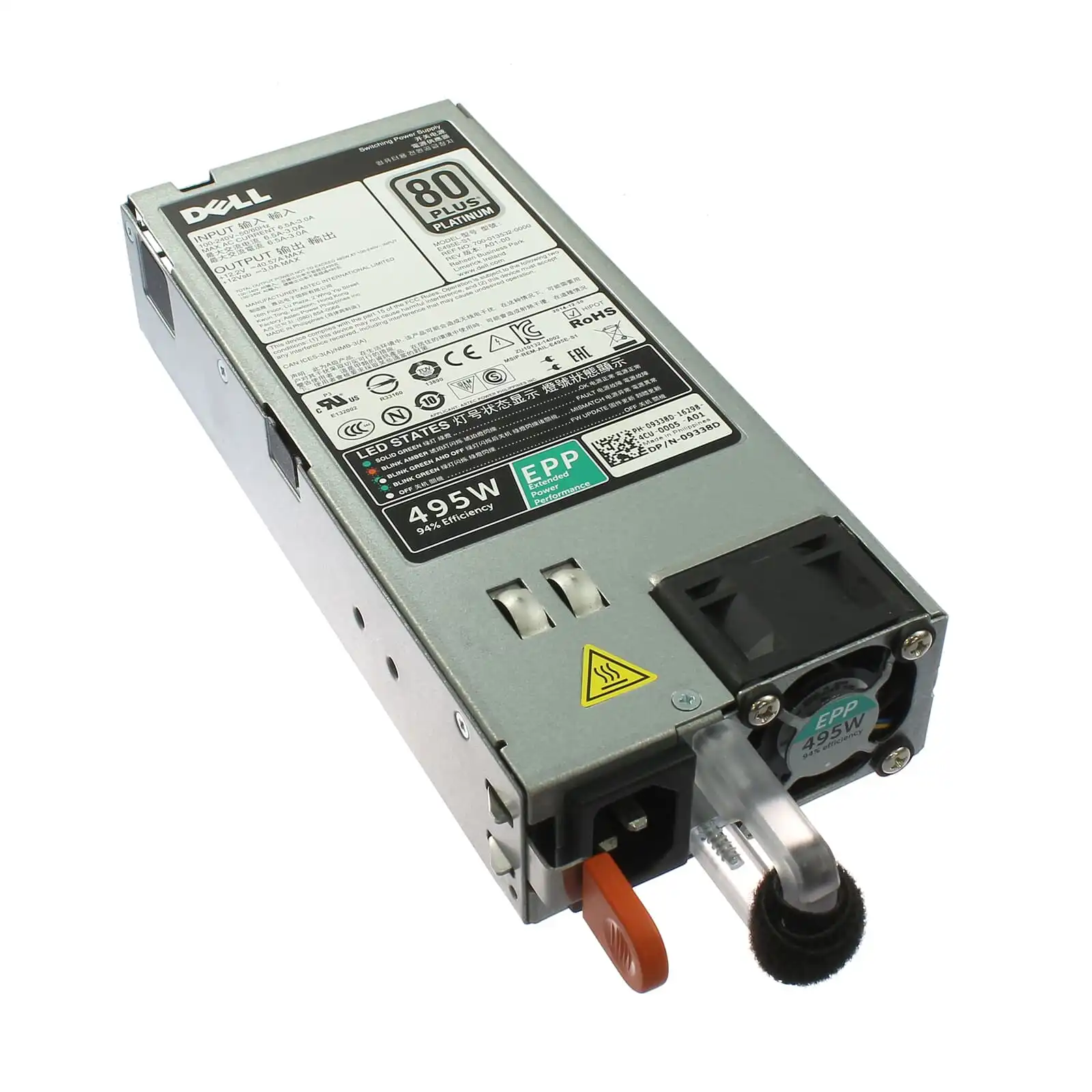 09338D - Dell 495W EPP 80+ Platinum 86MM PowerEdge Power Supply