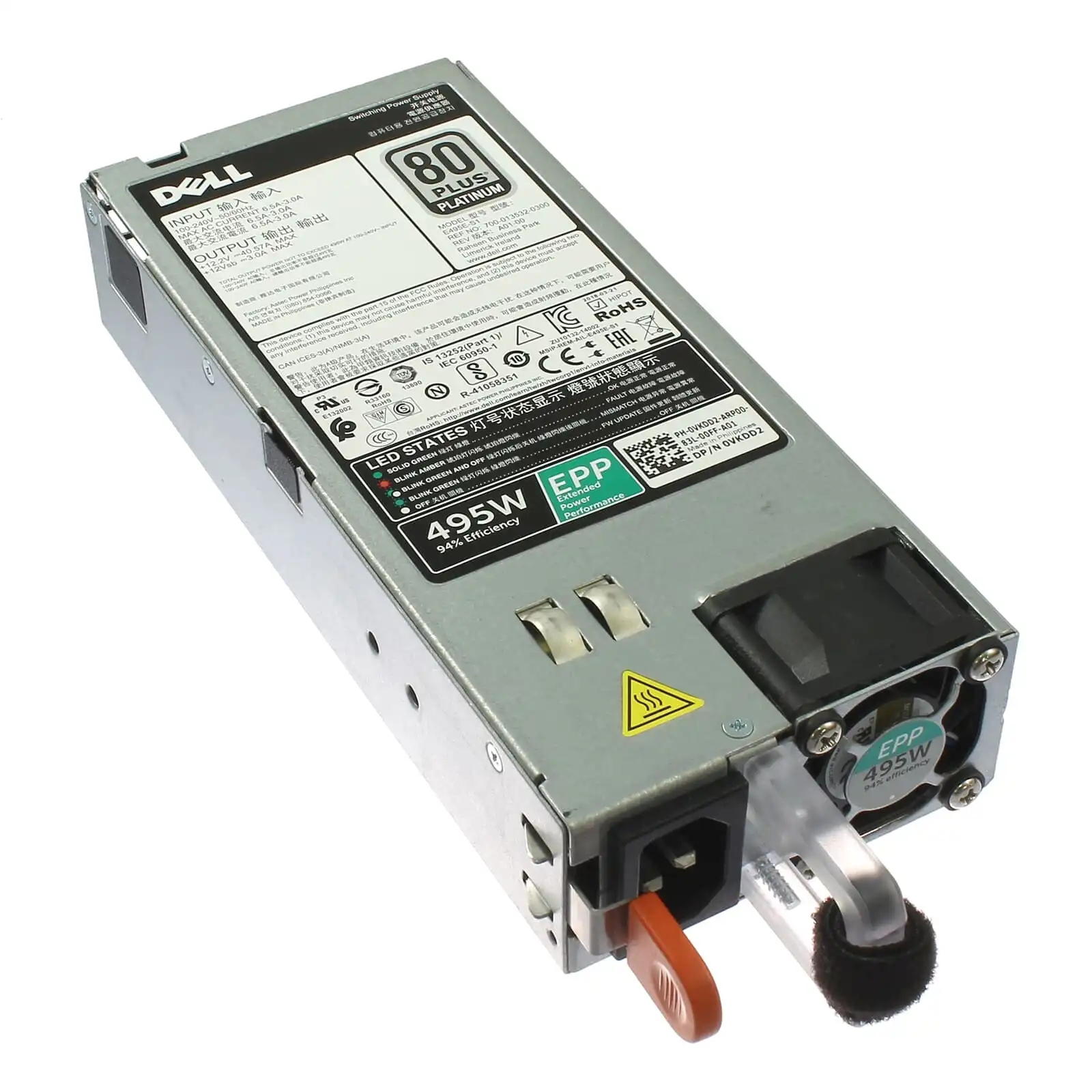 0VKDD2 - Dell 495W EPP 80+ Platinum 86MM PowerEdge Power Supply