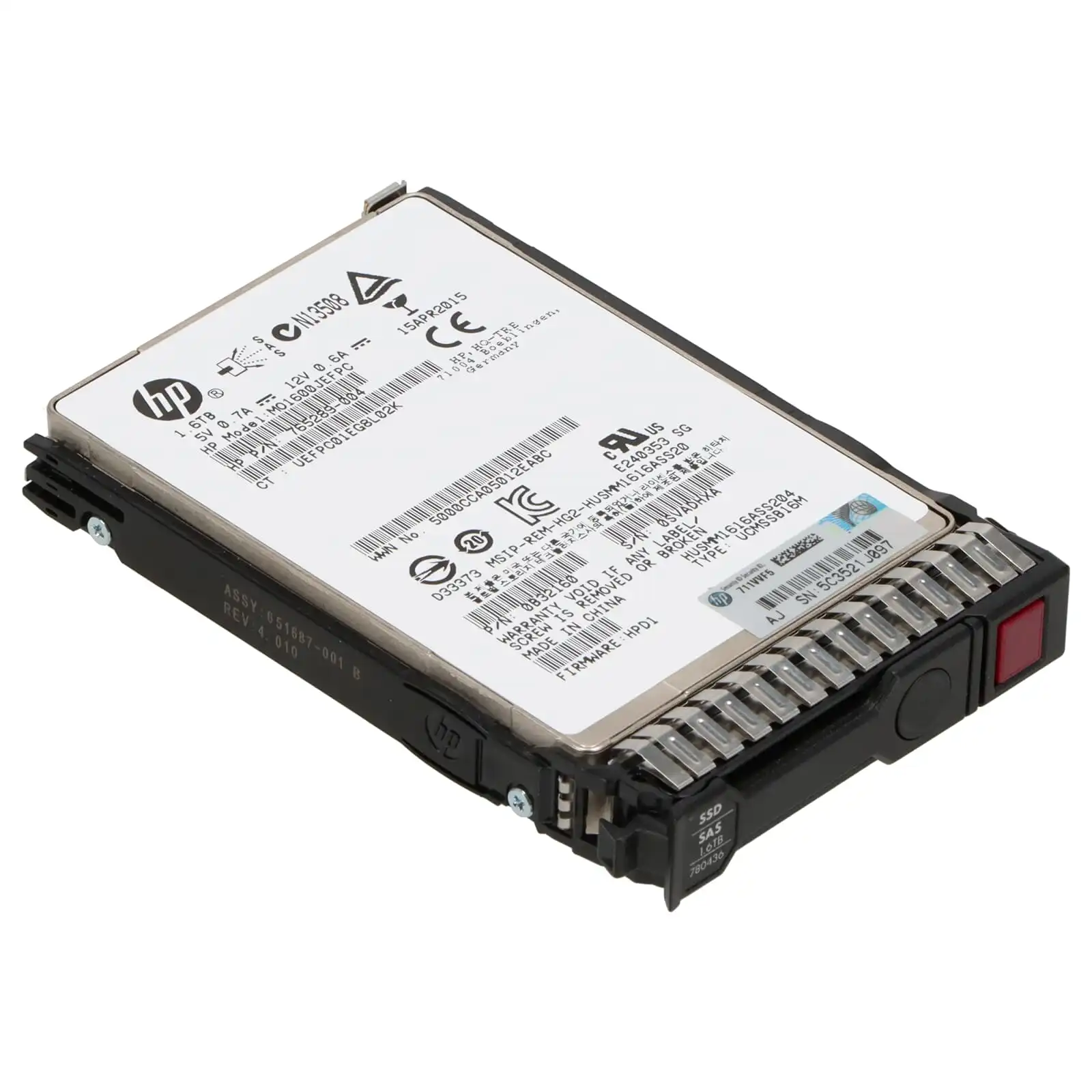765289-004 - HPE 1.6TB SAS 12GB/s WI SC 2.5" SSD